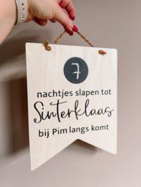 Aftel bordje Sinterklaas