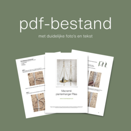 Macramé patroon | Plantenhanger Pilea