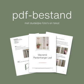 Macramé patroon | Plantenhanger Leaf