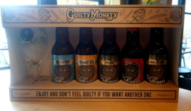 Guilty Monkey Gift-pack 5 x 33cl + glas