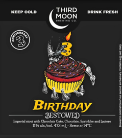 Third Moon Birthday Bestowed Imperial Stout with Choco Cake, Choco, Sprinkles & Lactose  11% 473ml