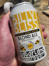 Waterland Brewery Organic Billy Bliss Non Alc Blonde Ale 0.3% 33cl.