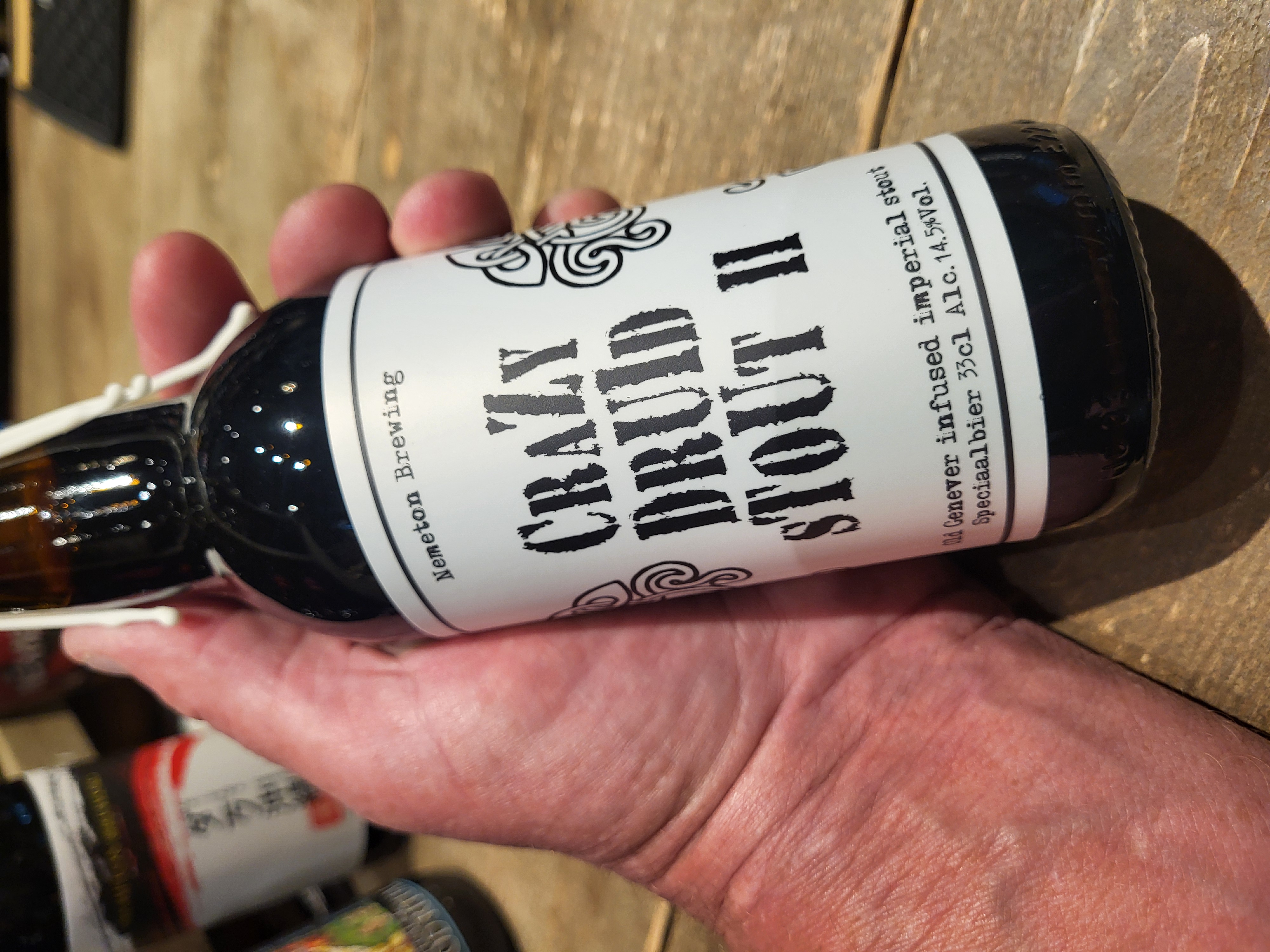 Nemeton Brewing [Waalwijk] Crazy Druid Stout II Genever infused Imp. Stout 14.5% 33cl.