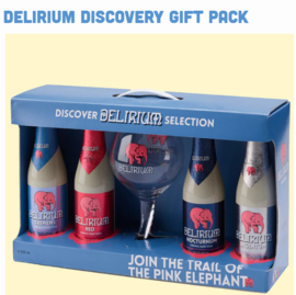 Delirium [BE] Gift-pack 4 x 33 cl. + Glas