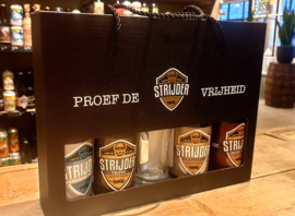 Strijder  Gift-pack met Glas 4 x 33cl