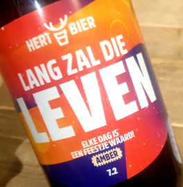 Hert Bier Lang zal Die Leven Amber  7,2% 75cl