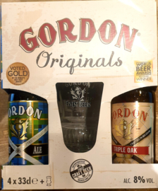 Gordon Originals 4 x 33cl + glas