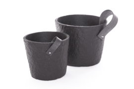 Rescued - Paper pot black 2 st