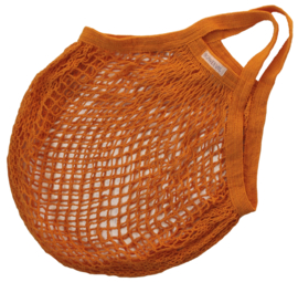 Bo Weevil net bag short handle organic cotton fuchsia