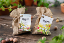 Blossombs Jute-Geschenktasche (mit 8 Samenbomben)