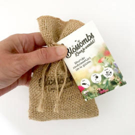 Blossombs Jute-Geschenktasche (mit 8 Samenbomben)