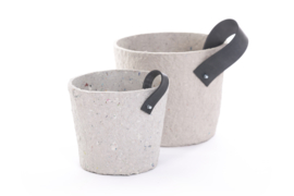 Rescued - Paper pot grey 2 stuks