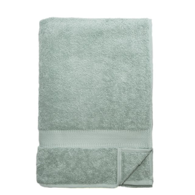 Under The Canopy GOTS Certified Luxe Organic Cotton Bath Towel, Pale Sage, Green