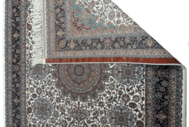 NEGIN cream-darkblue border 150x225cm