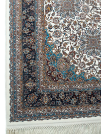 NEGIN cream-darkblue border 150x225cm