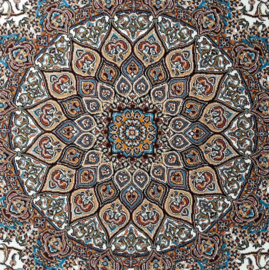 NEGIN cream-darkblue border 150x225cm