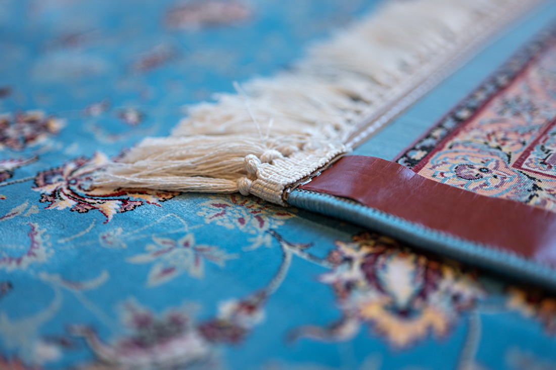SusaStyle Perzisch oosters tapijt blauw rond en rechthoek