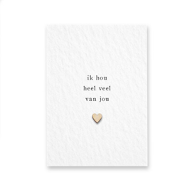 Postkaart Hou heel veel van jou, Pink Peach