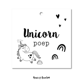 Cadeaulabel - Unicorn poep - per 10 stuks