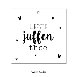 Cadeaulabel - Liefste juffen thee - per 10 stuks