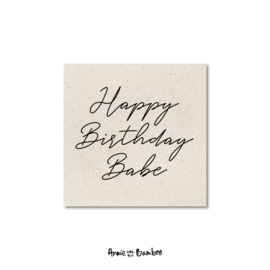 Minikaartjes 'Happy birthday babe' - per 5 stuks