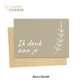 Ansichtkaarten - Ik denk aan je (Rustic Charm) - per 5 stuks