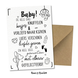 Wenskaarten groot - Baby - per 5 stuks