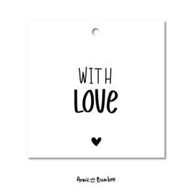 Cadeaulabel - With love - per 10 stuks