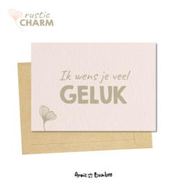 Ansichtkaarten - Ik wens je veel geluk (Rustic Charm) - per 5 stuks