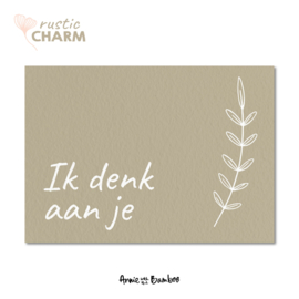 Ansichtkaarten - Ik denk aan je (Rustic Charm) - per 5 stuks