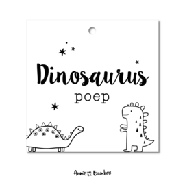 Cadeaulabel - Dinosaurus poep - per 10 stuks