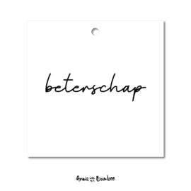 Cadeaulabel - beterschap - per 10 stuks