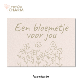 Ansichtkaarten - Een bloemetje voor jou (Rustic Charm) - per 5 stuks