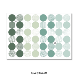 Stickervel patroon Groen - per 5 stuks