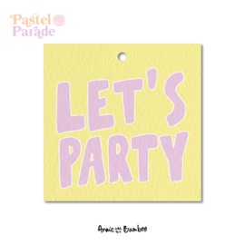 Cadeaulabel - Let's party (Pastel Parade) - per 10 stuks