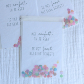 Special kaart - Met confetti in je reet - per 5 stuks