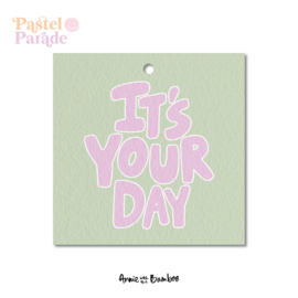 Cadeaulabel - It's your day (Pastel Parade) - per 10 stuks