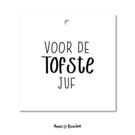 Cadeaulabel - Tofste juf - per 10 stuks