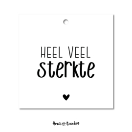 Cadeaulabel - Heel veel sterkte - per 10 stuks