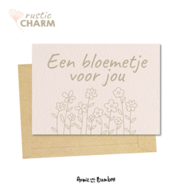 Ansichtkaarten - Een bloemetje voor jou (Rustic Charm) - per 5 stuks