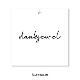 Cadeaulabel - dankjewel - per 10 stuks