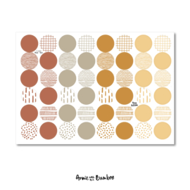 Stickervel patroon Roest / Geel - per 5 stuks