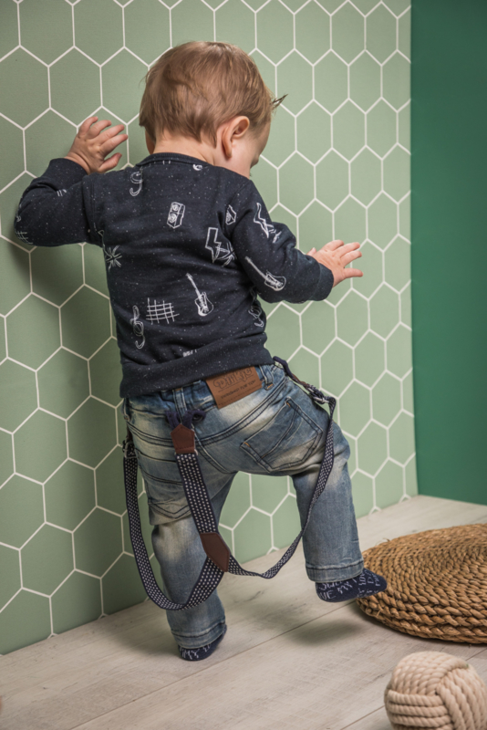 draadloze Tandheelkundig Productie Dirkje baby jeans met bretellen | Boys Dirkje | Kjoeties