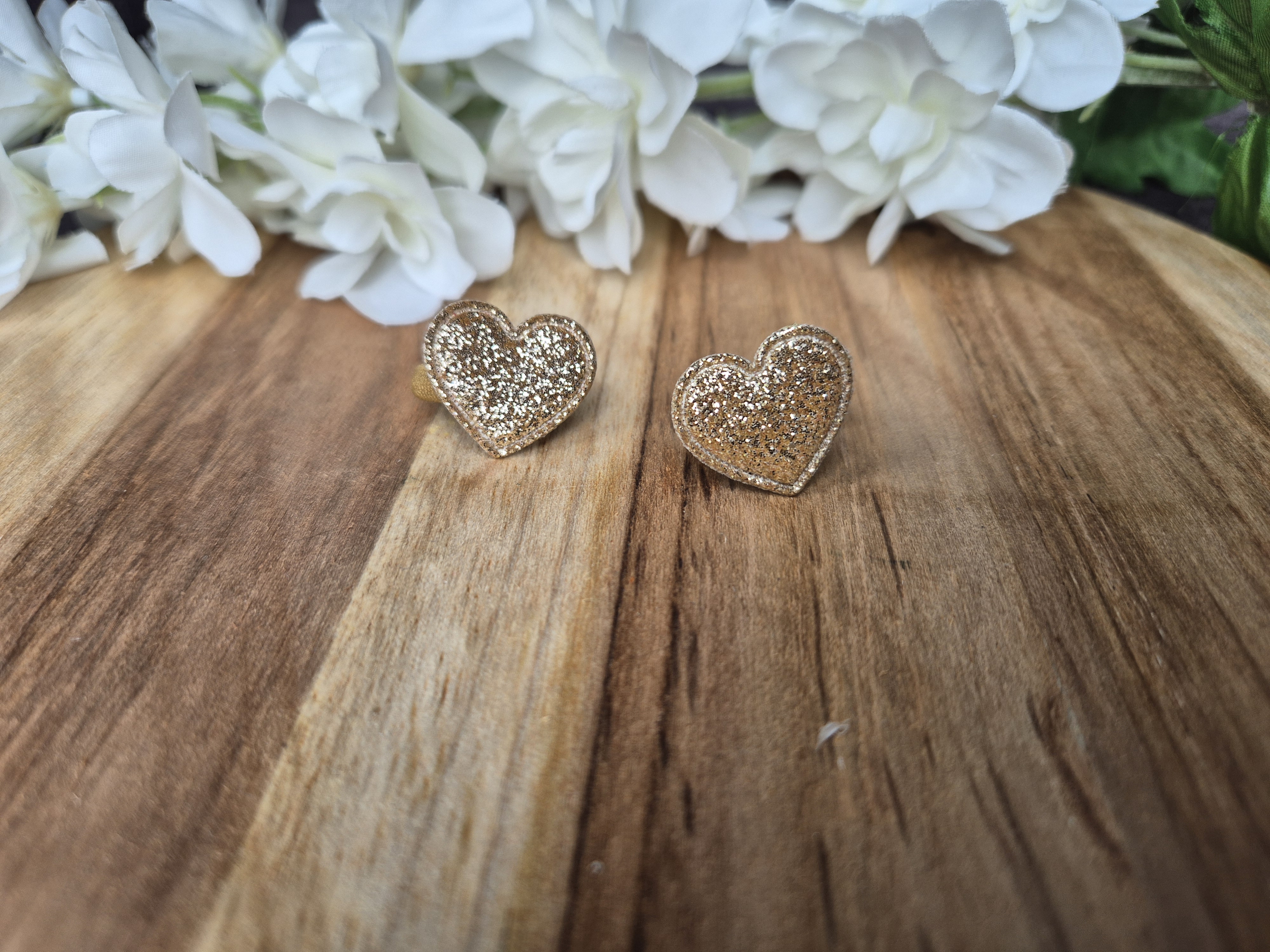 Set Glitter Hart Goud