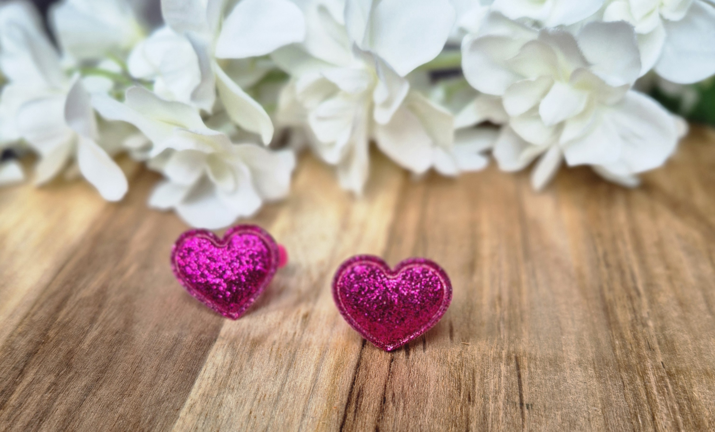 Set Glitter Hart Roze