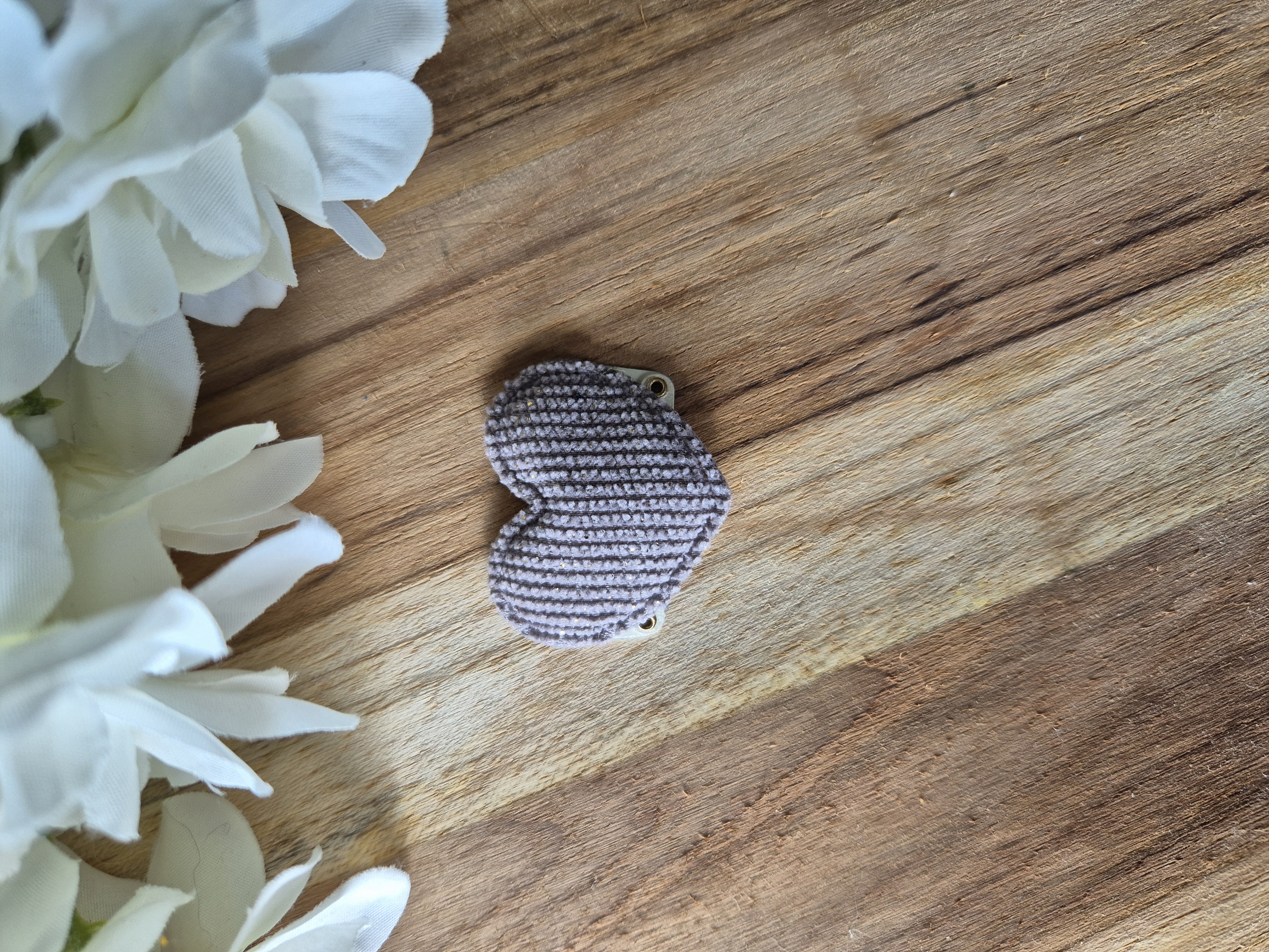 Anti-slip Haarknipje Heart Grijs