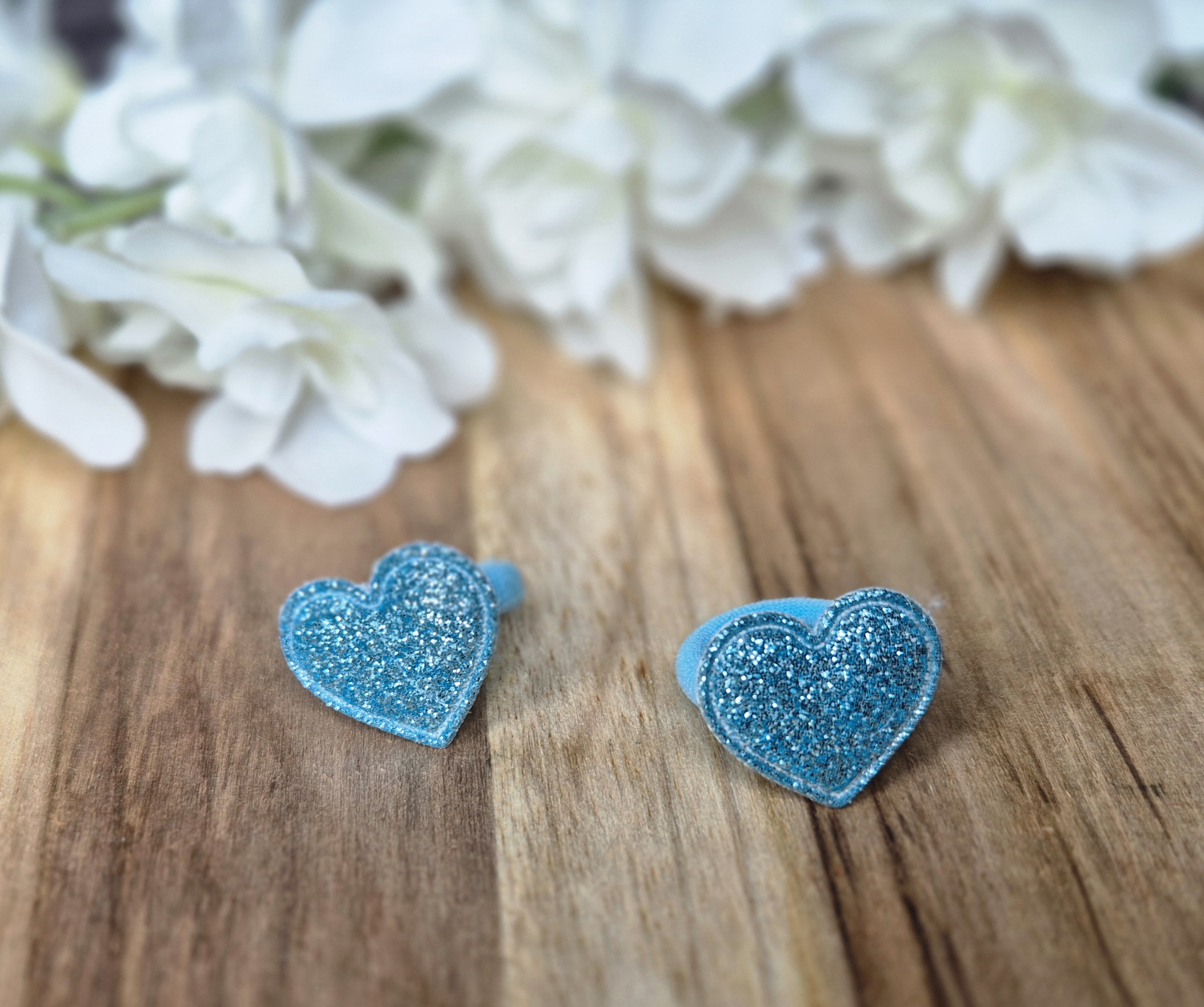 Set Glitter Hart Blauw