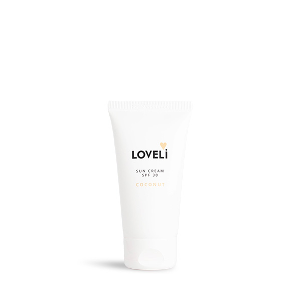 Loveli sun cream coconut travel size