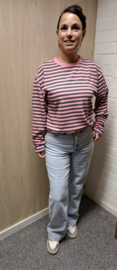 Sweatshirt gestreept