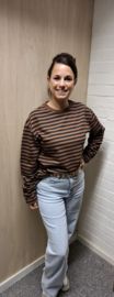 Sweatshirt gestreept